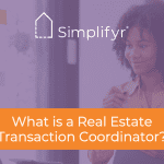 purple and orange title graphic "What is a Real Estate Transaction Coordinator?"